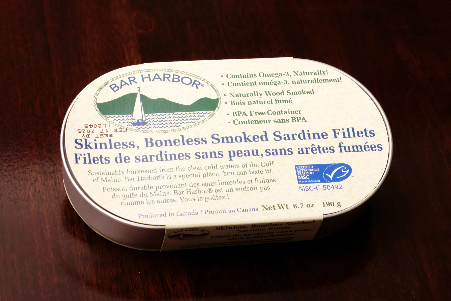 Bar Harbor Skinless, Boneless Smoked Sardine Fillets